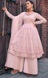 Exclusive salwar suit Detailed embroidery light shaded contrasting suit